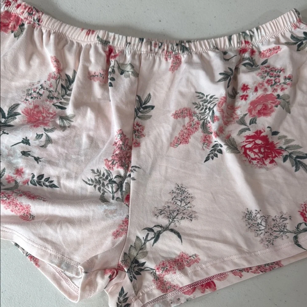 Flora Nikrooz Pink and Cream Floral Sleepwear Set 3 pieces - Picture 3 of 9